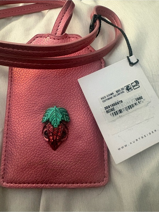 Kurt Geiger Accessories - Kurt Geiger NWT Metallic Strawberry Eagle Lanyard